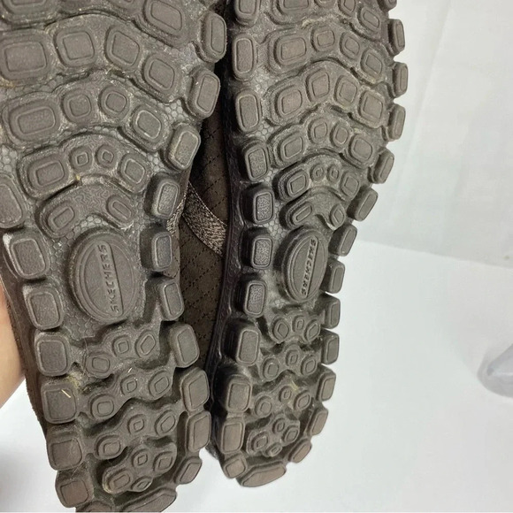 Skechers Womens 11 Brown Quilted Microsuede Slip On Loafers Shoes - Picture 5 of 6